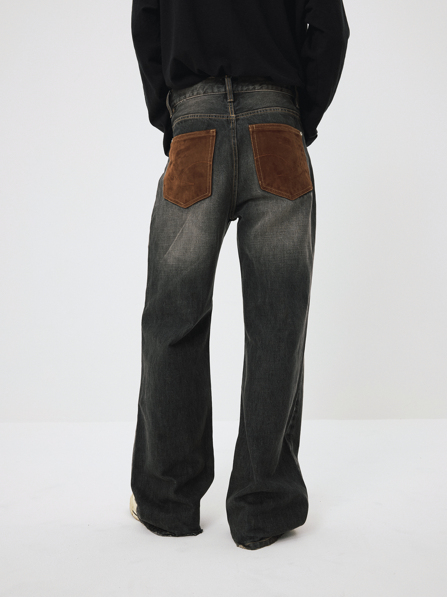Vintage Studded Denim Pants