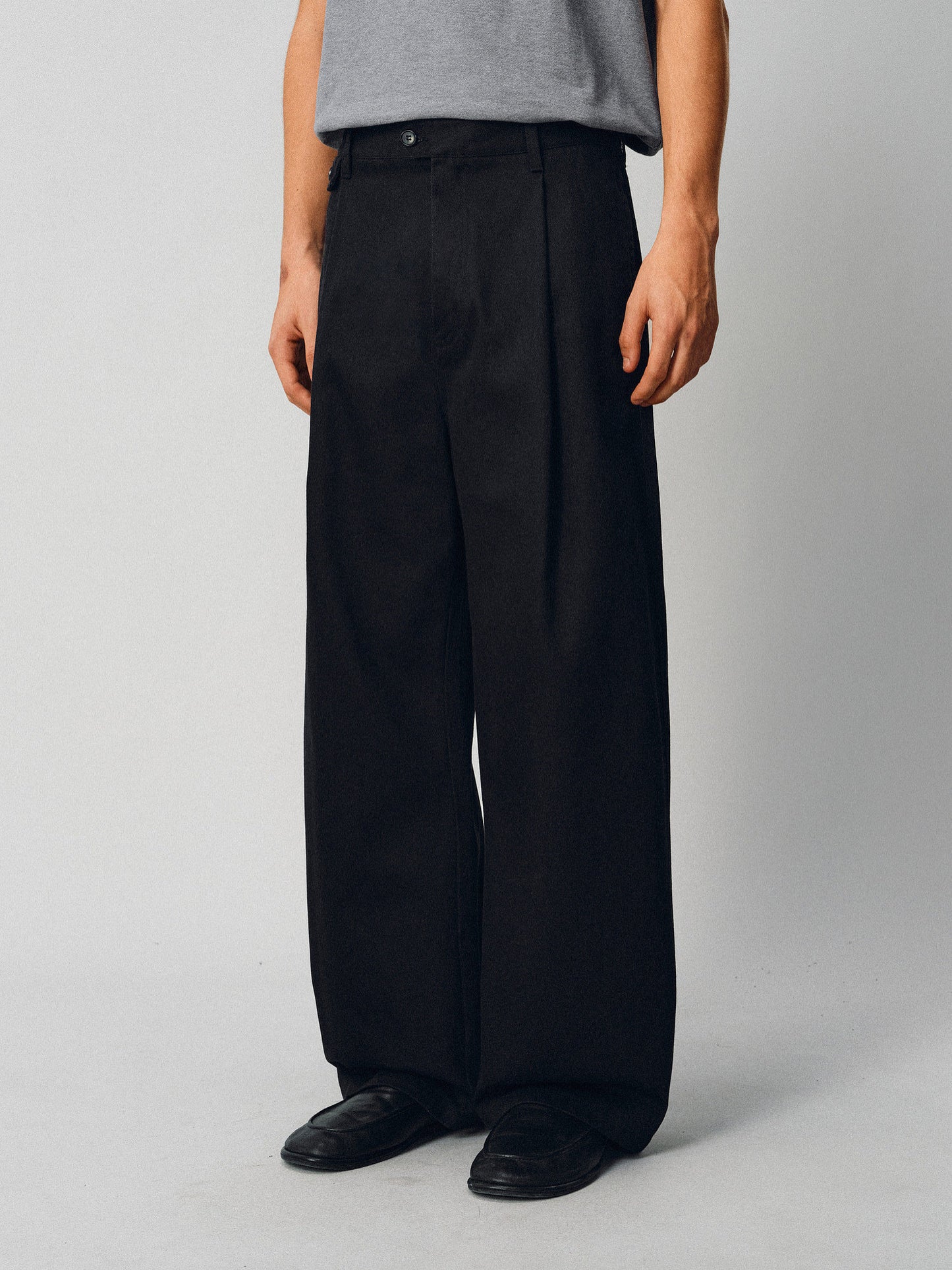 Linen-Blend Simple Casual Pants