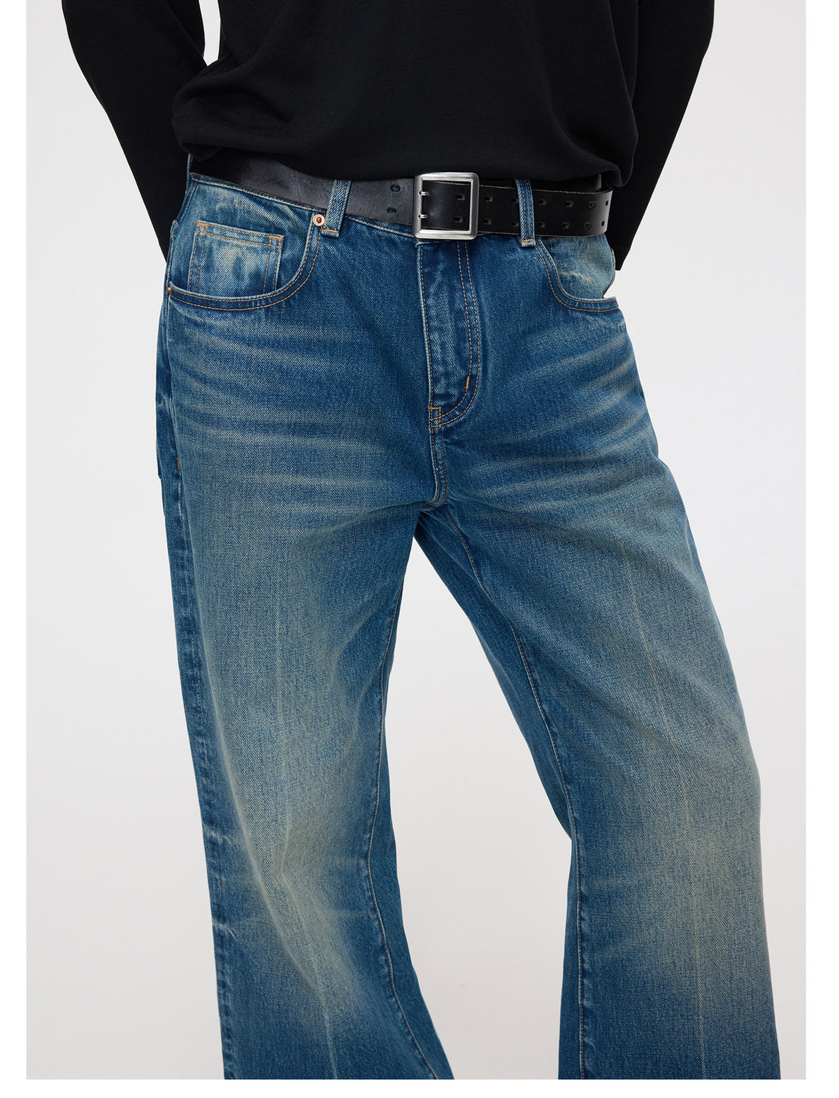 Retro Wash Straight-Leg Jeans