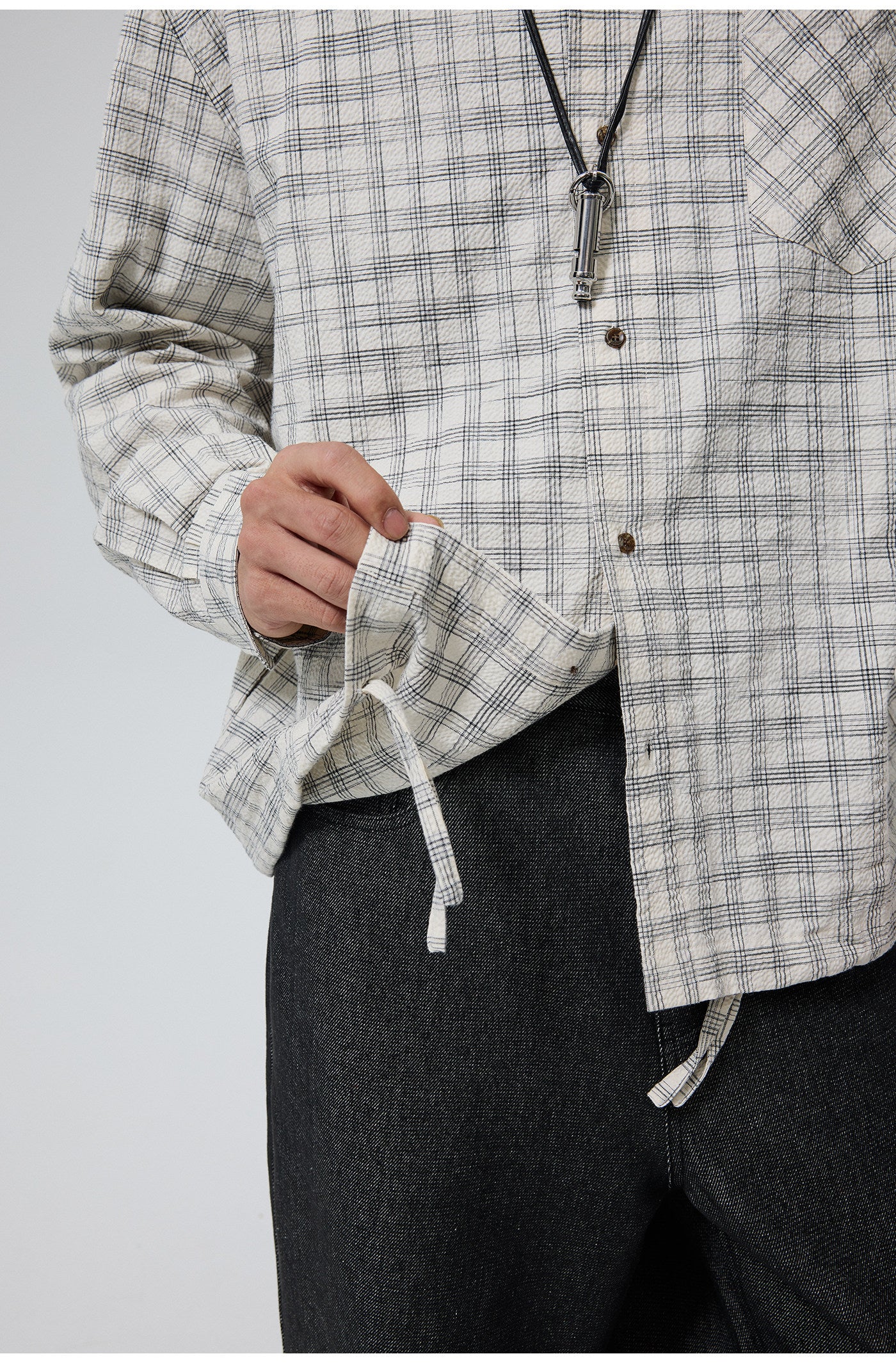 Cotton Textured Bubble Check Shirt
