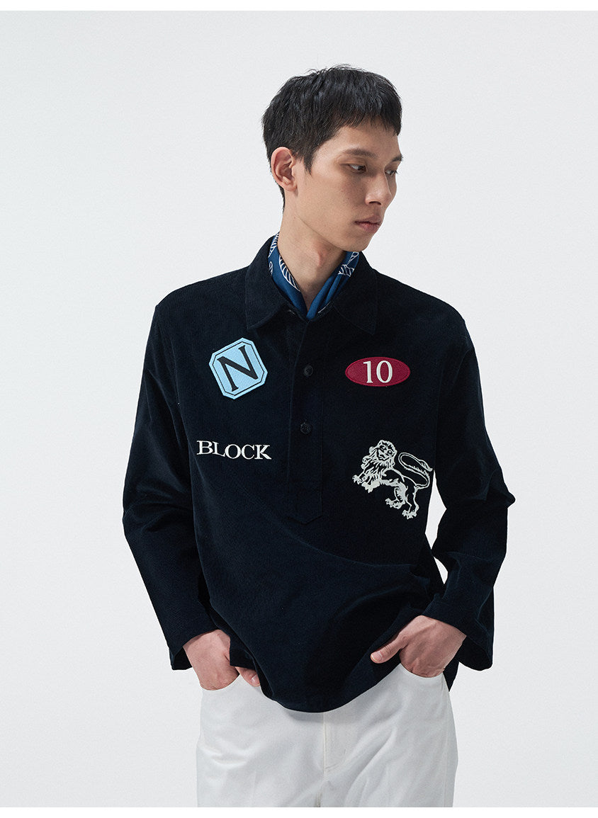 Original Embroidered Badge Label Casual Shirt