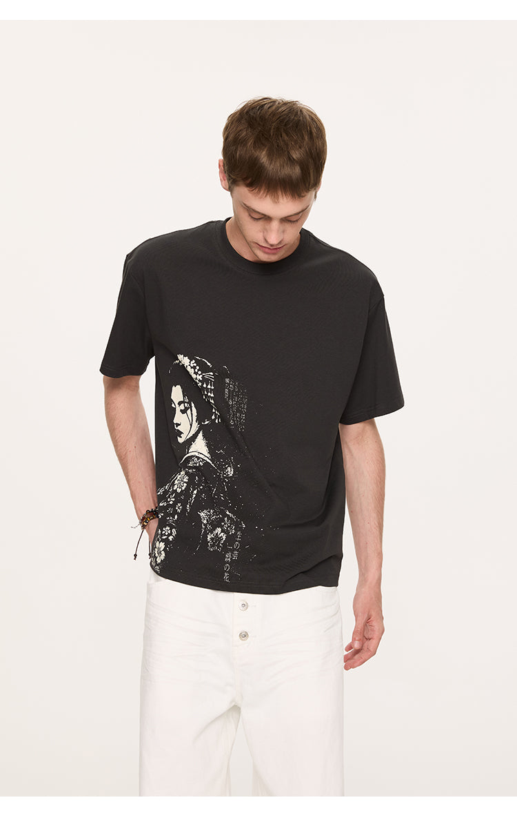 Portrait print T-shirt