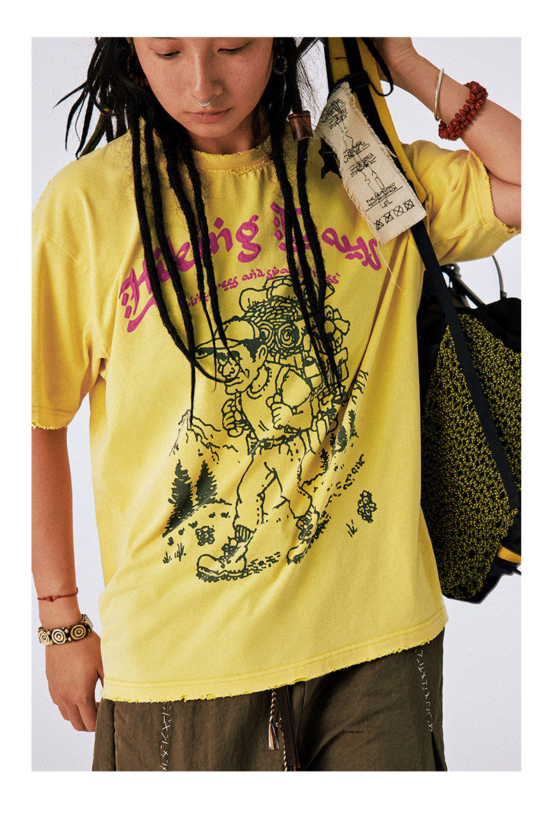 Distressed Print T-Shirt