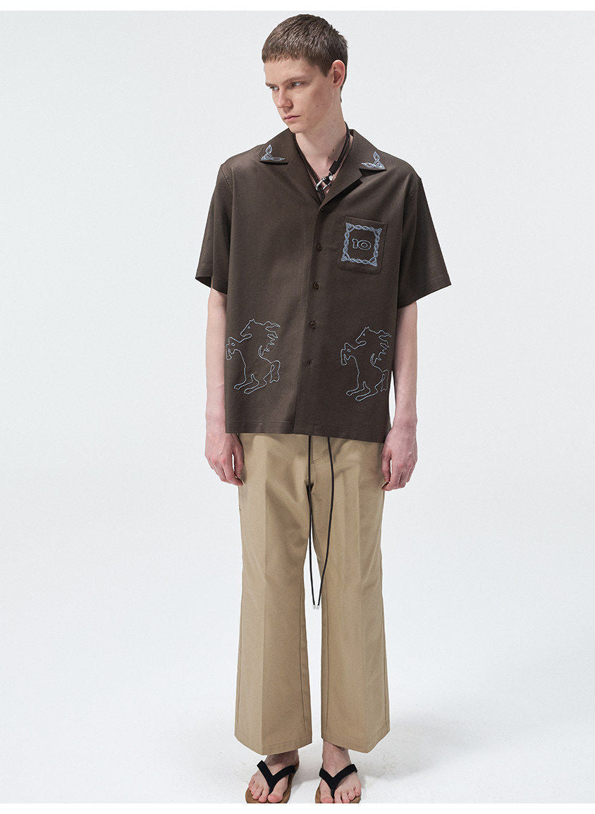 Embroidered Linen Shirt