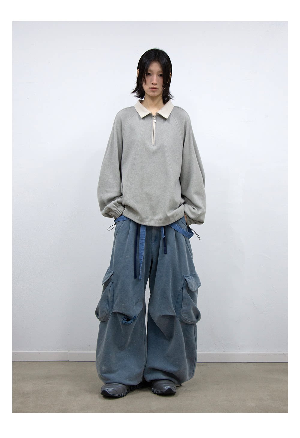 Double-Waist Cargo Sweatpants