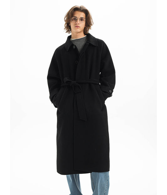 Raglan handmade wool long coat