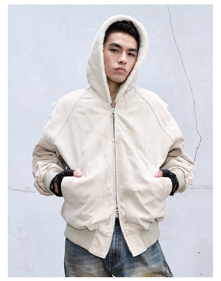 Heavy Canvas Mink Fur Jacket