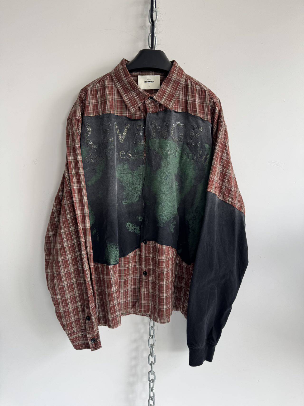Patchwork Check Print Shirt