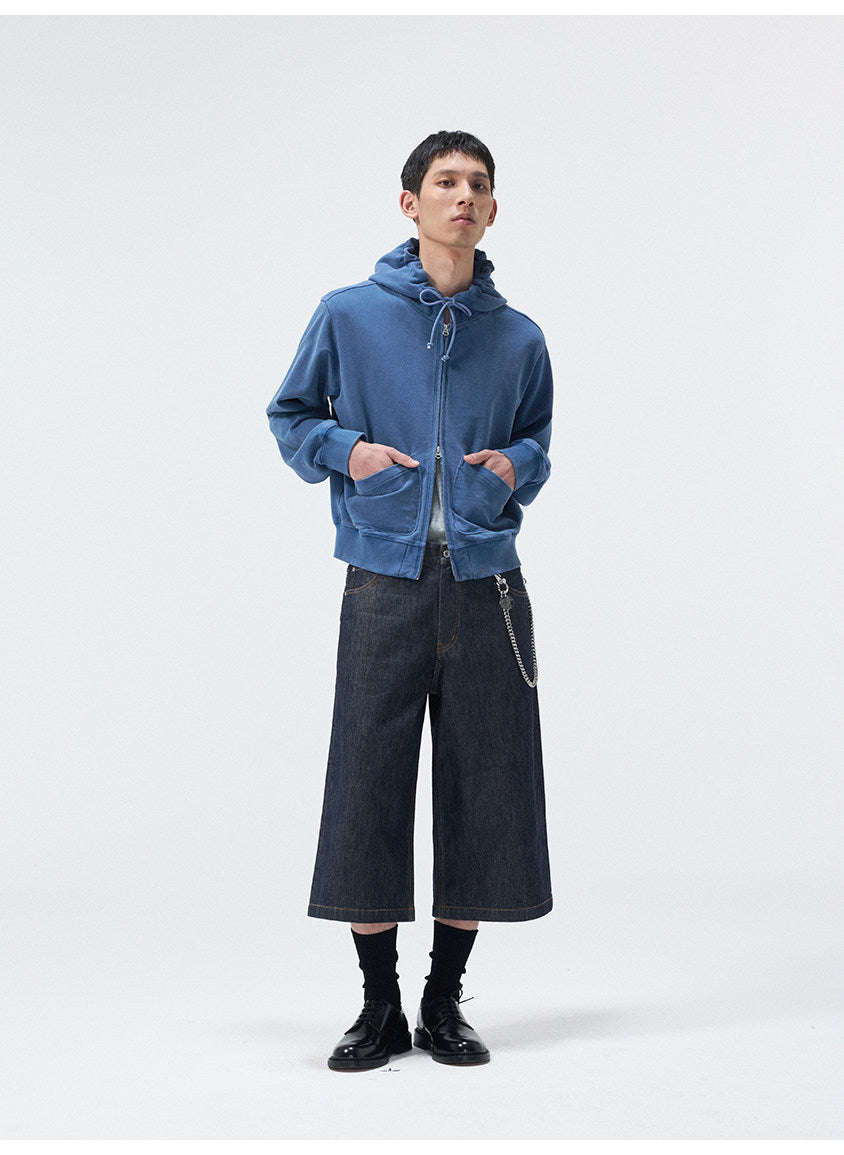 Short-Length Drawstring Sweatshirt