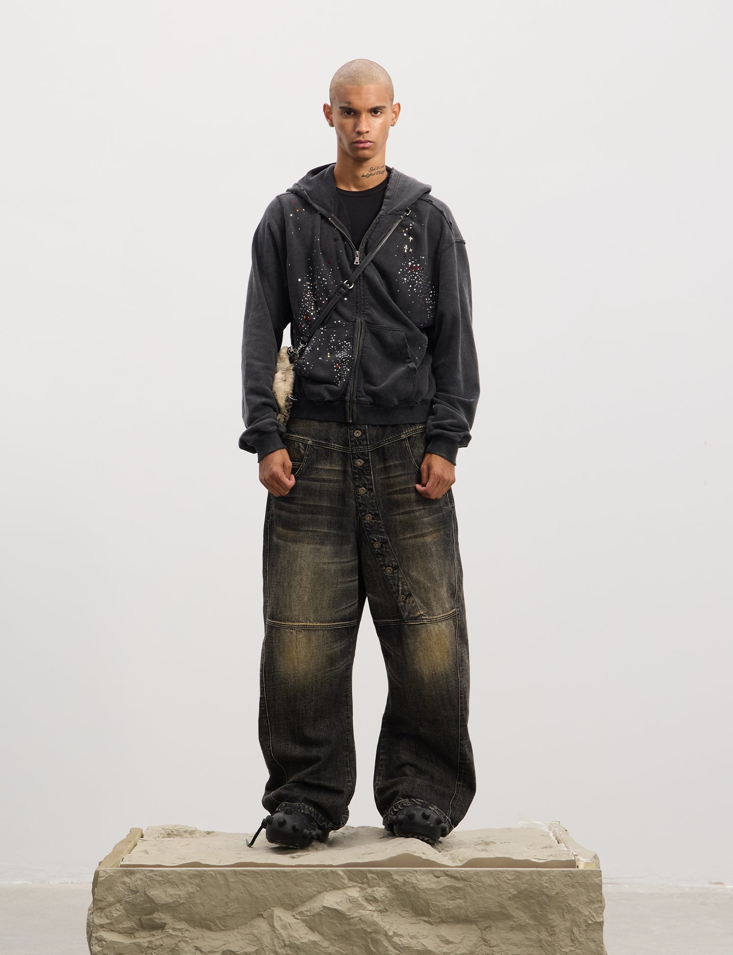 Heavy-Duty Distressed Jeans