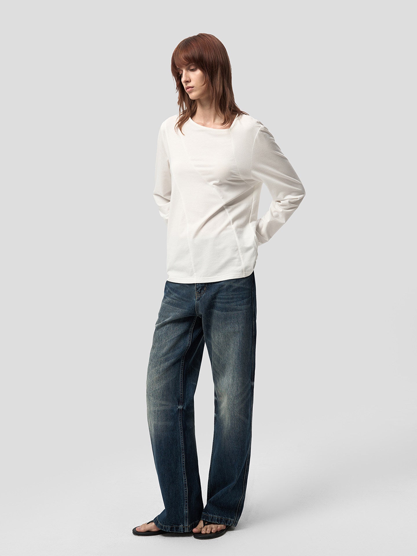 Asymmetrical Neckline T-Shirt