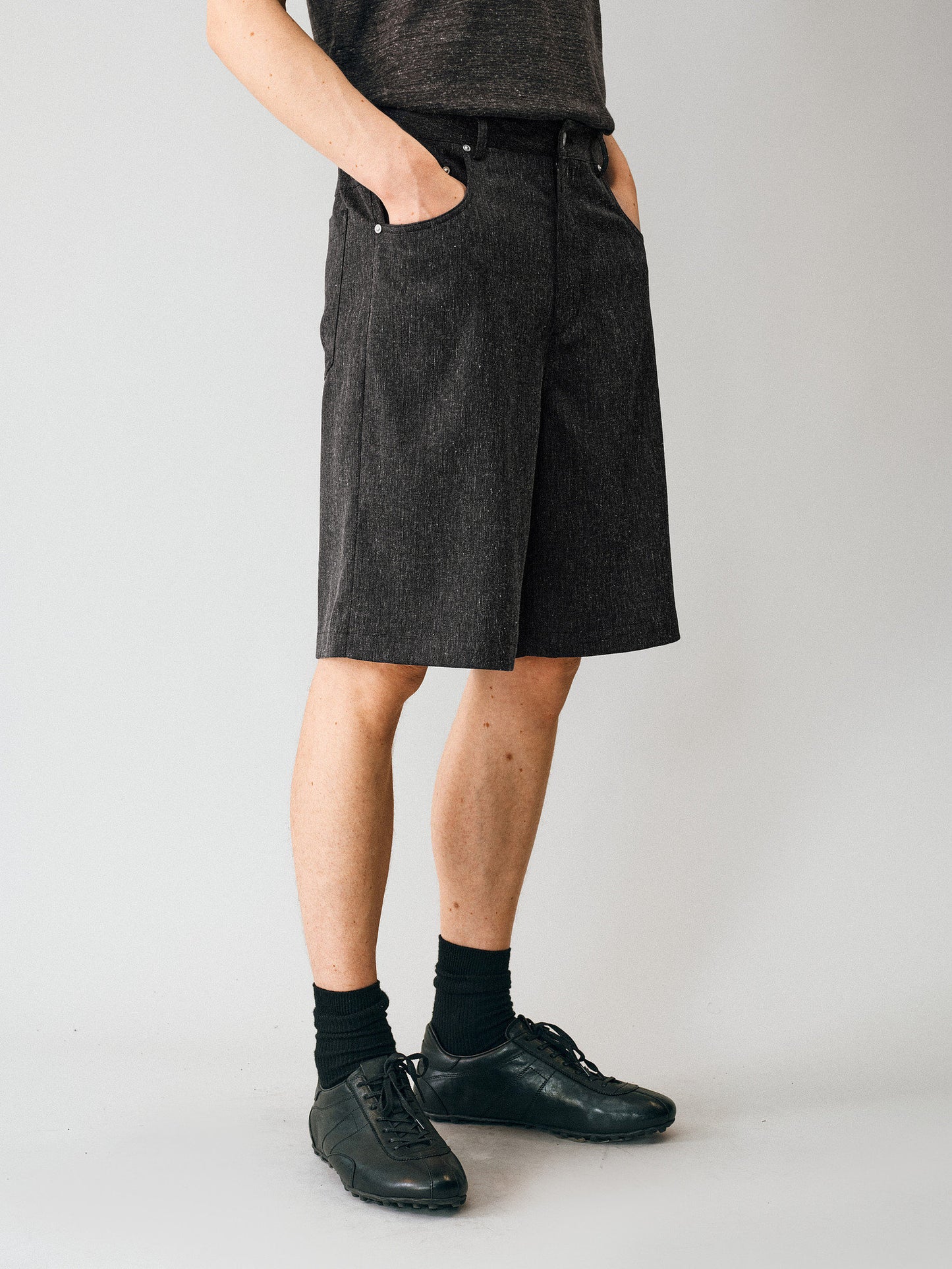 Linen-blend Casual Shorts