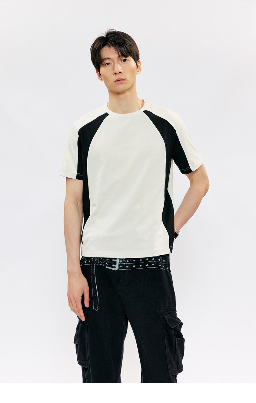 Patchwork Color-Blocking Quick-Dry T-Shirt