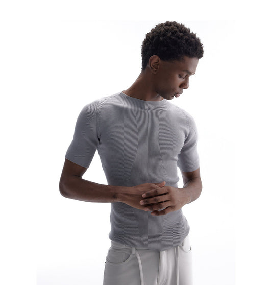 슬림핏 니트 셔츠