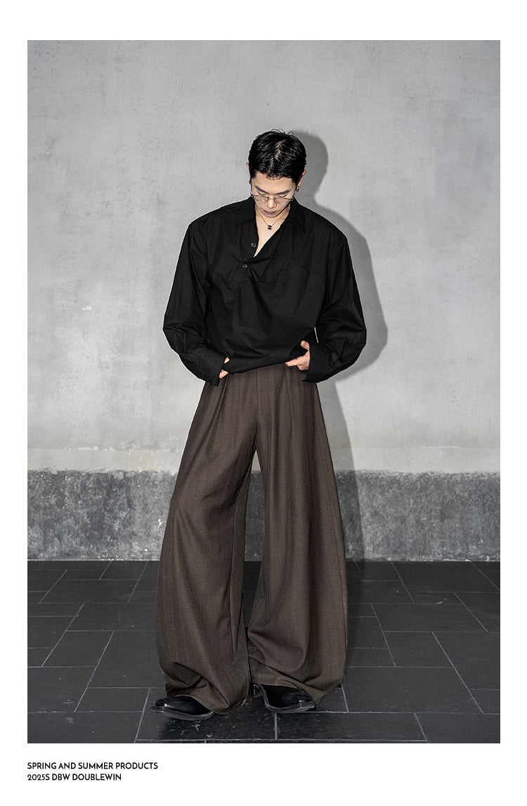 Asymmetrical Lapel Shirt