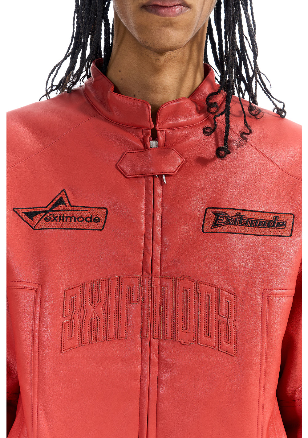 Oversized Racing Leather Jacket