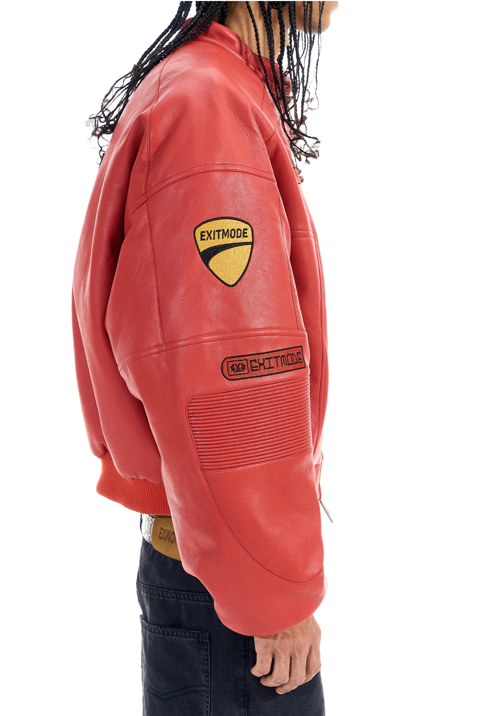 Oversized Racing Leather Jacket