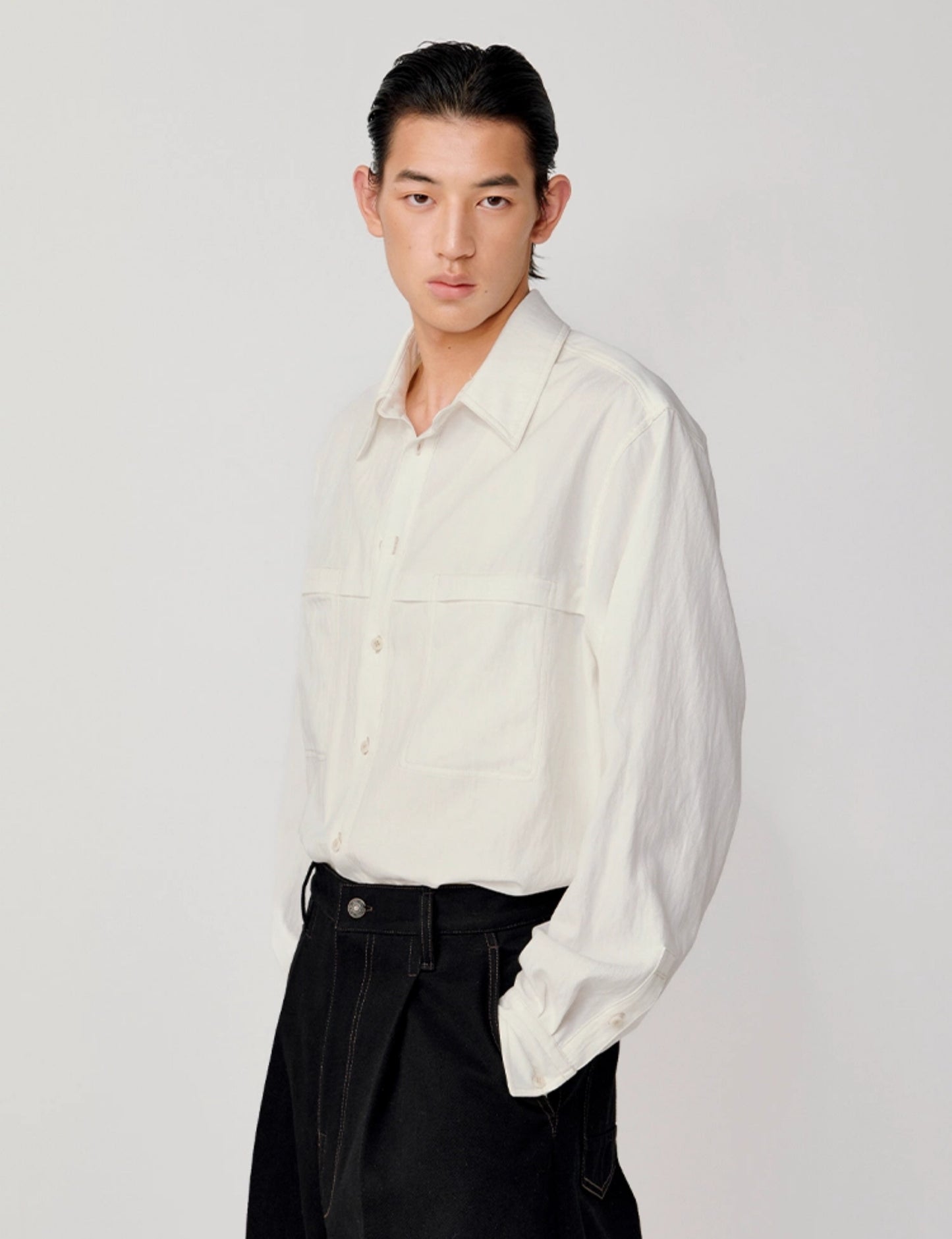 Shirt with patch pockets