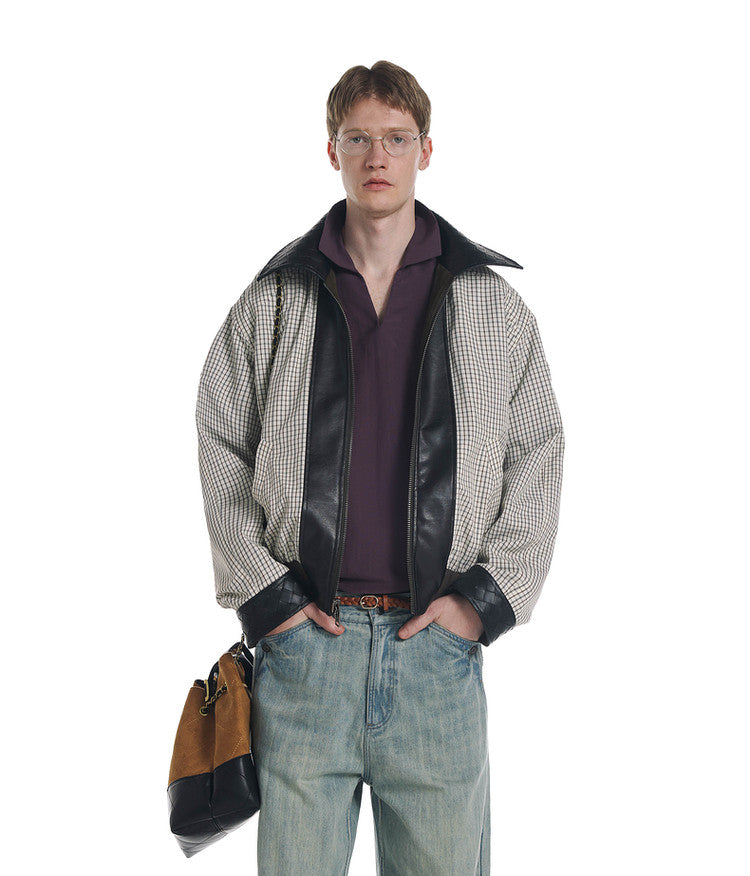 Reversible Oversized Woven Collar Jacket