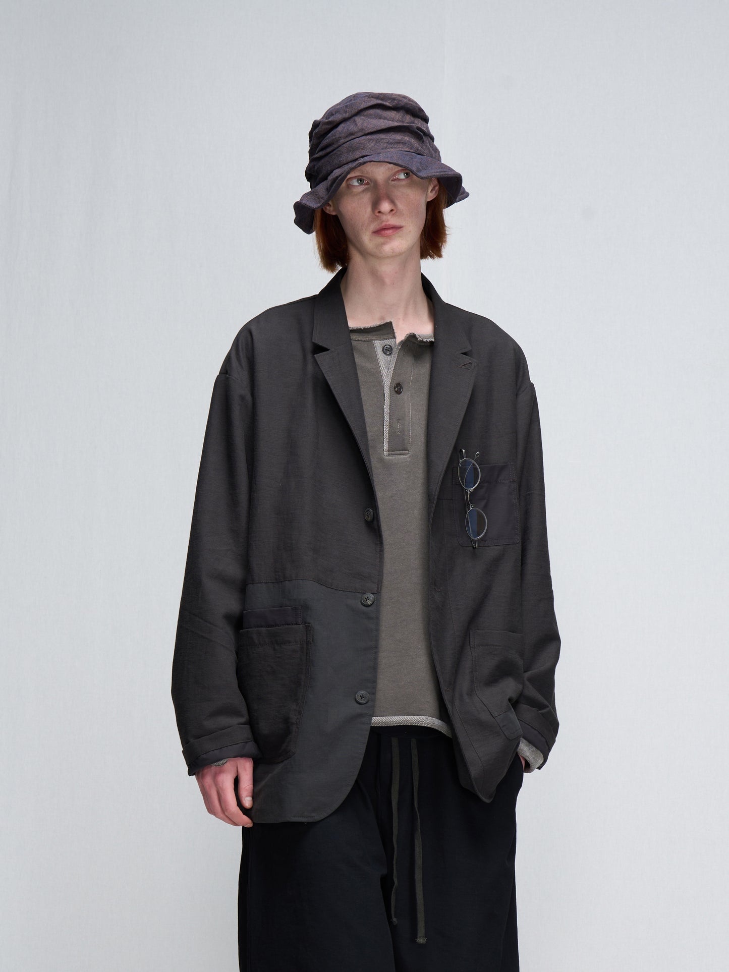 Lightweight Loose-Fit Stand-Collared Jacket