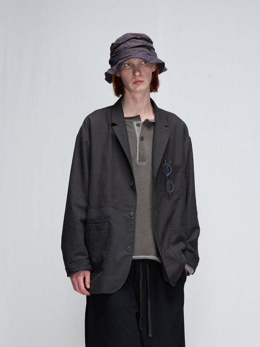Lightweight Loose-Fit Stand-Collared Jacket