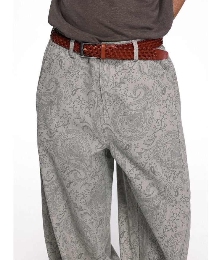 Vintage Paisley Denim Pants