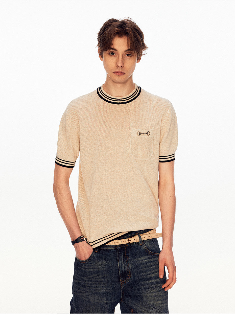 Classic Crew-Neck Knit Shirt