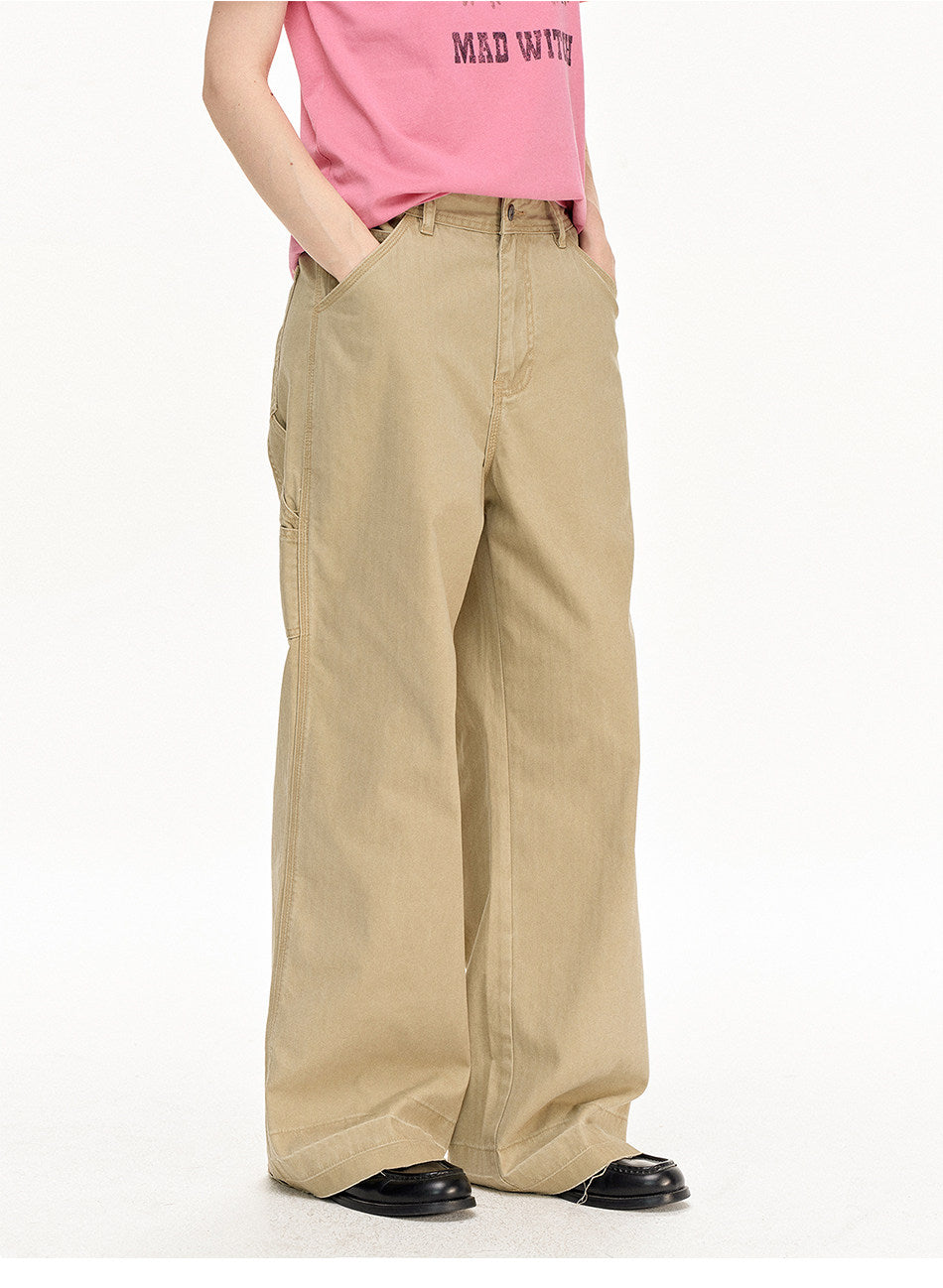 Vintage-style Straight-Leg Pants