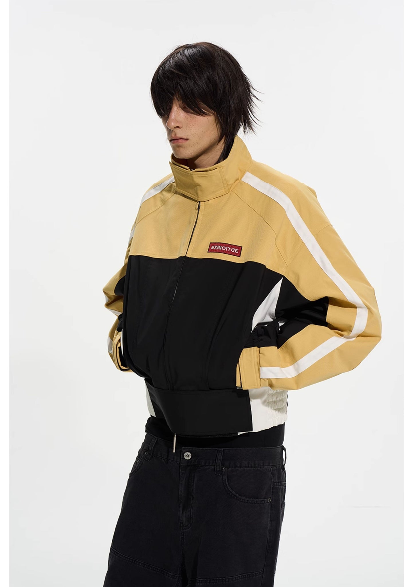 Sporty Patchwork Short Jacket