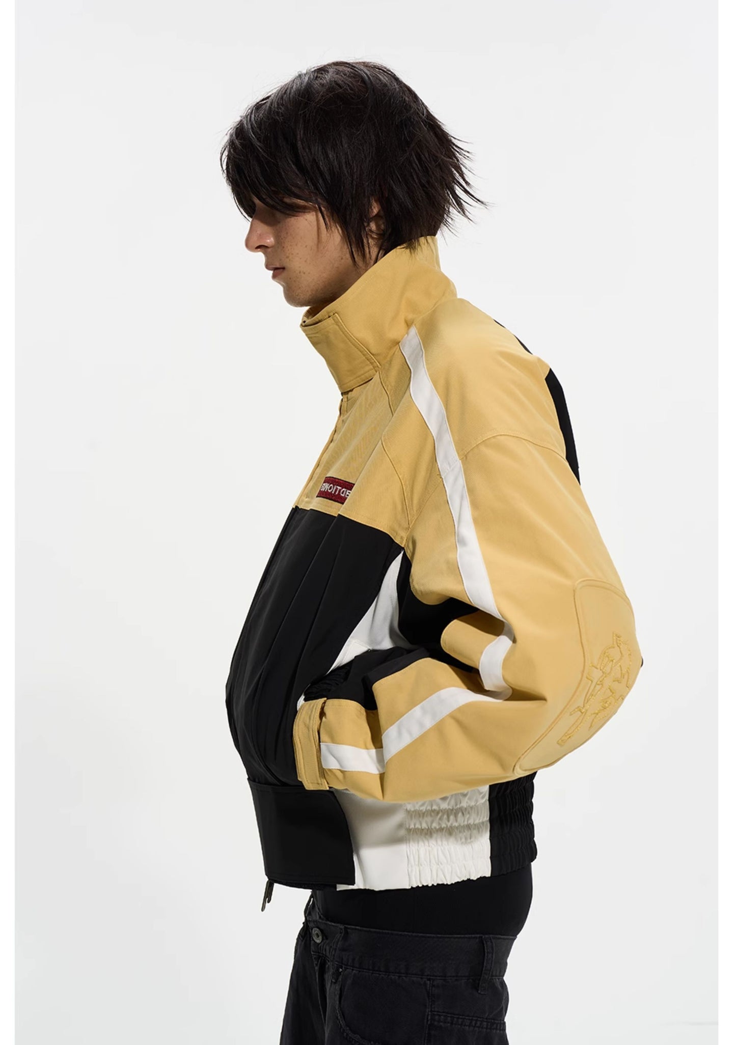 Sporty Patchwork Short Jacket