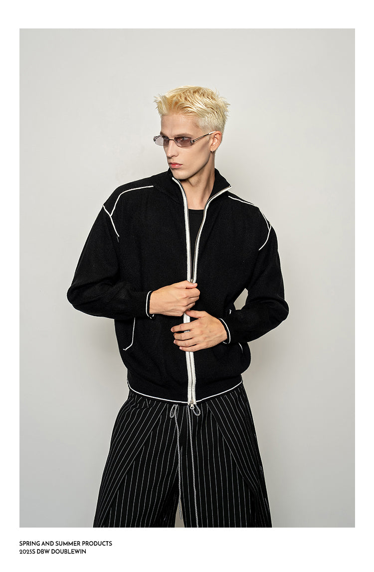 Split-Edge Knit Cardigan