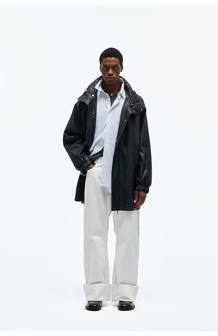 Stand Collar Mid-Length Coat