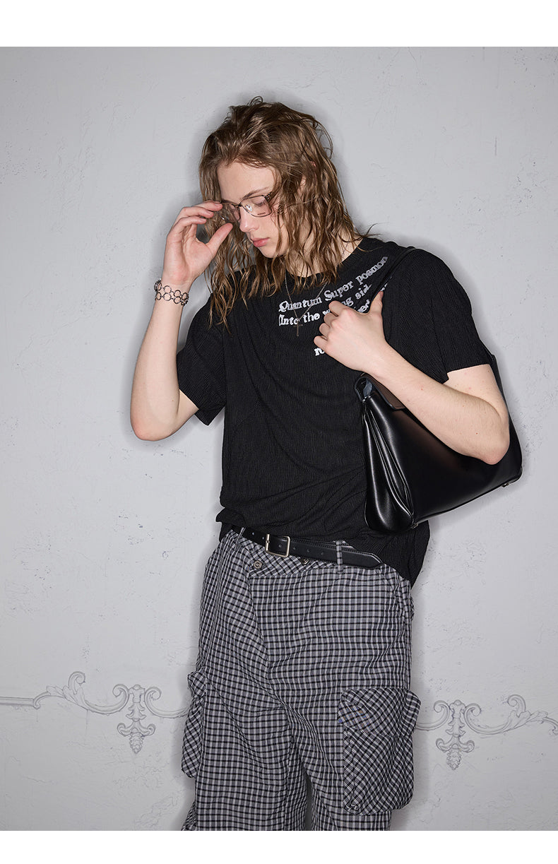 Deconstructed letter print T-shirt