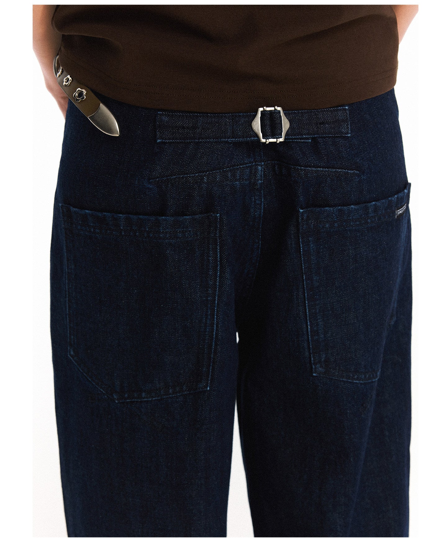 Vintage Dark Blue Raw Denim Pants