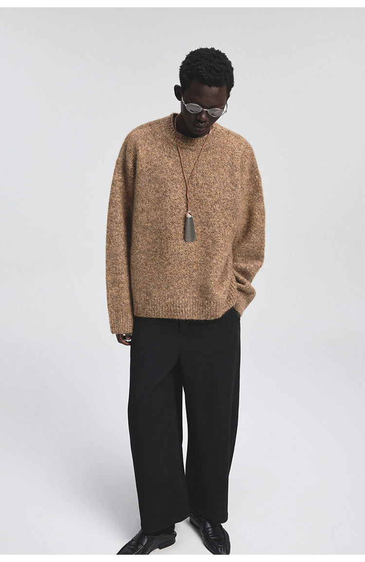 Mohair & Sheep Wool Crew Neck Knit