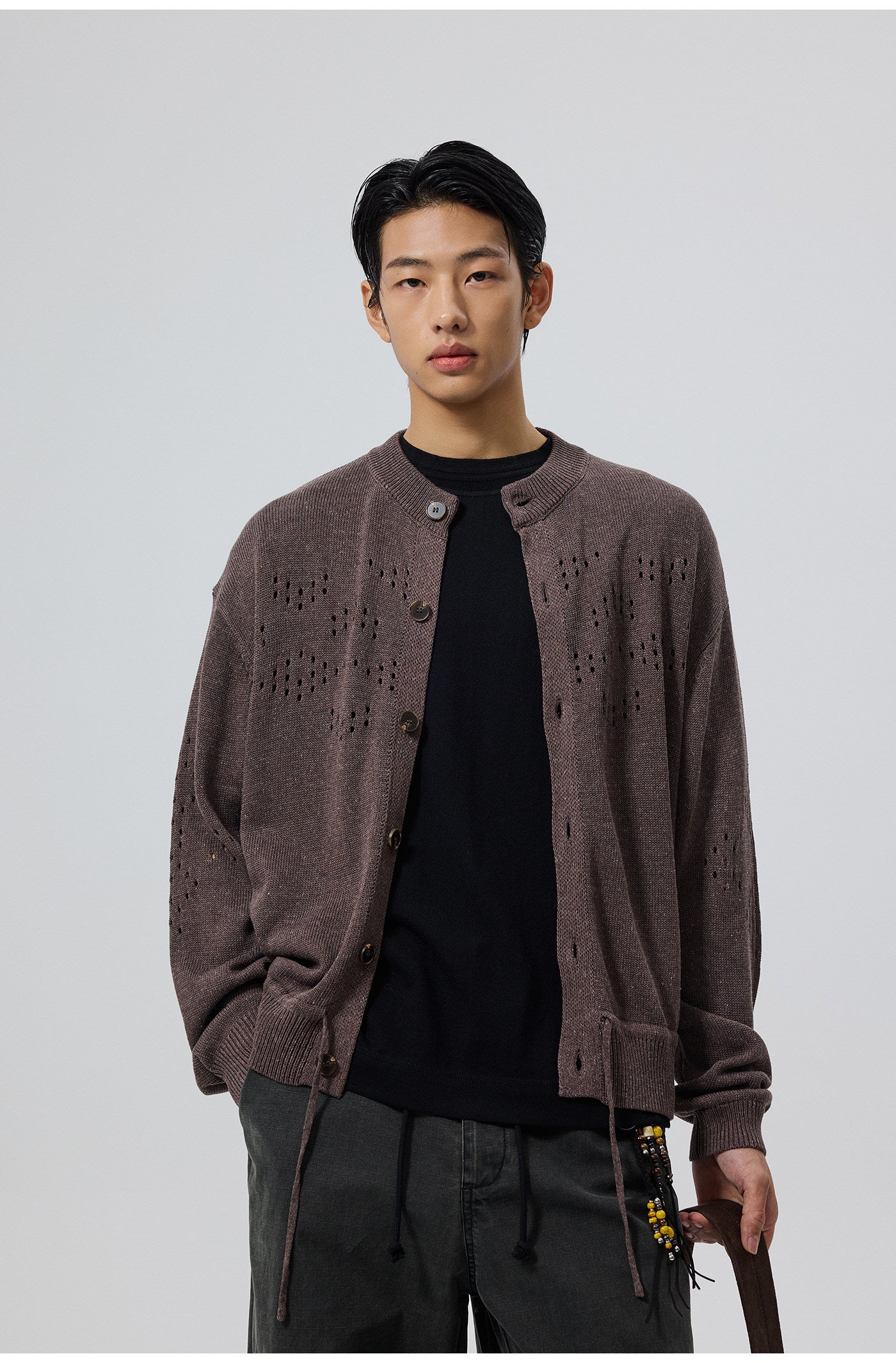 Drawstring Hem Cardigan