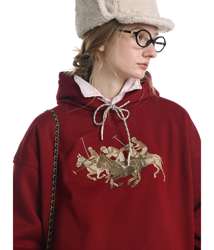 Embroidered Short Sweatshirt