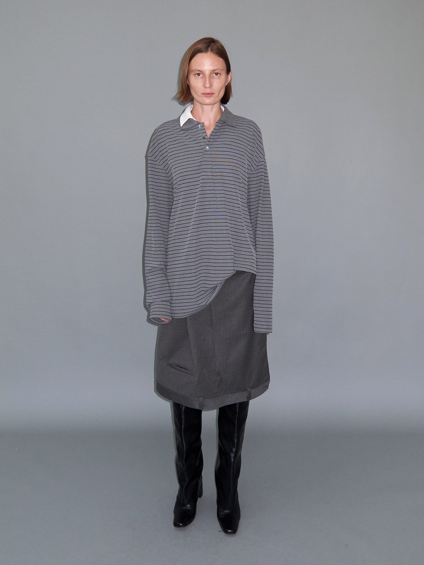 Simple Striped Polo Shirt