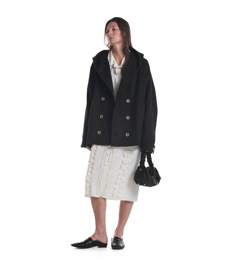 Hooded Oversized Wool Coat