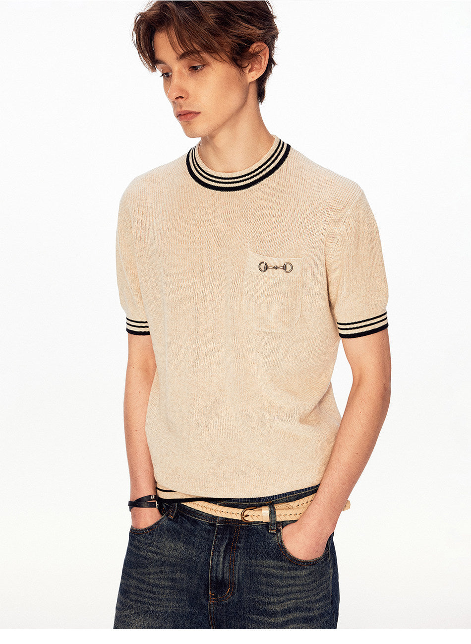 Classic Crew-Neck Knit Shirt
