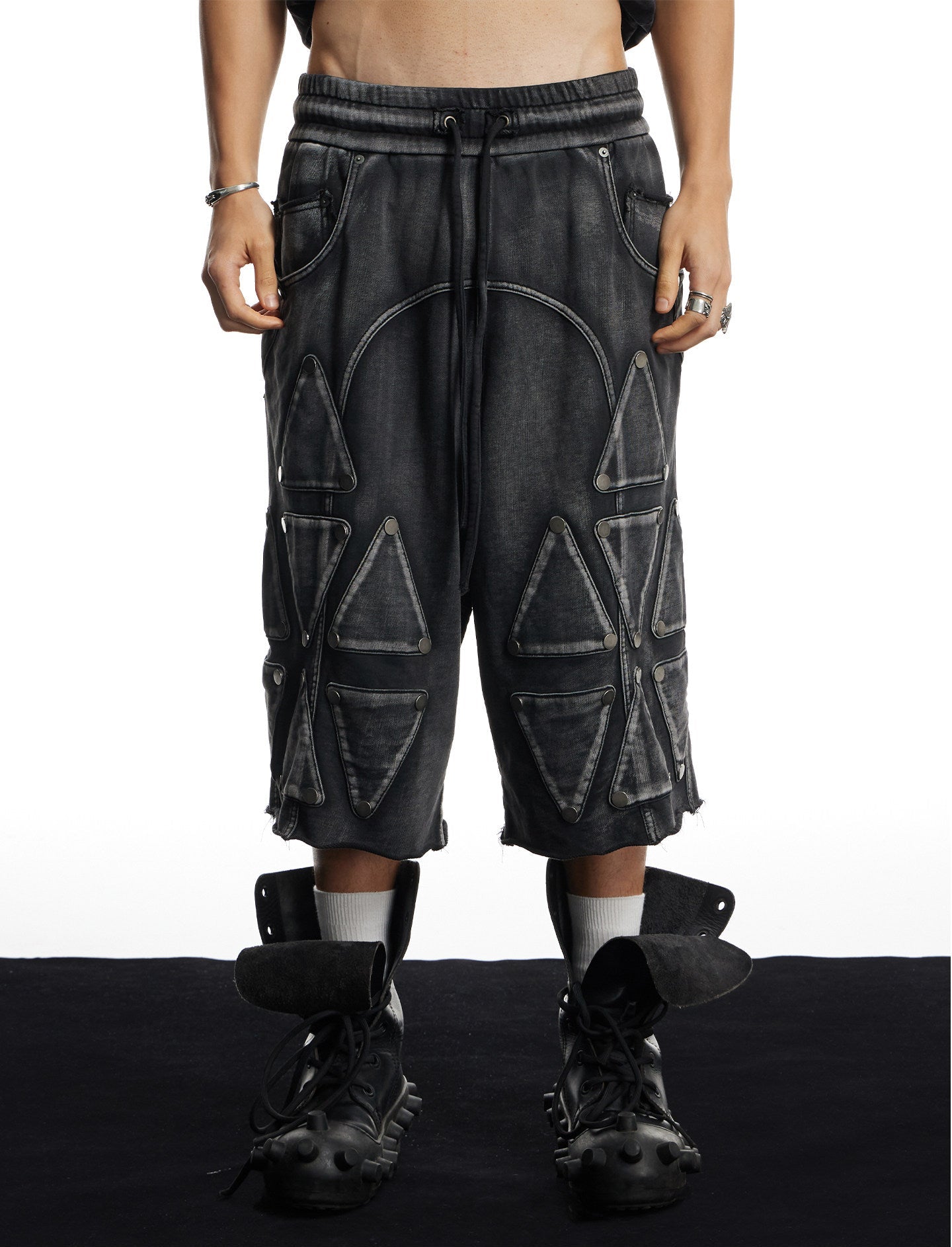 Heavy-Duty Washed Shorts
