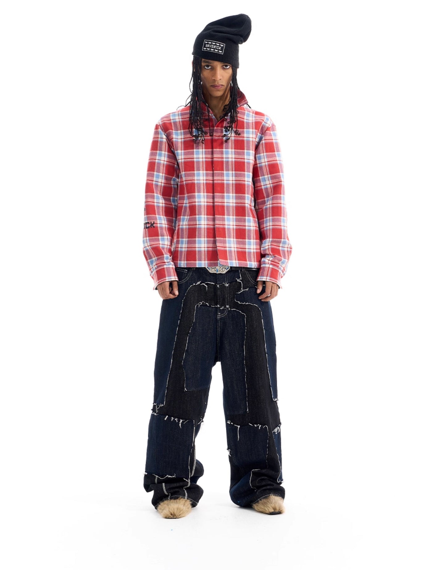 Reversible Checkered Pattern Sports Shirt