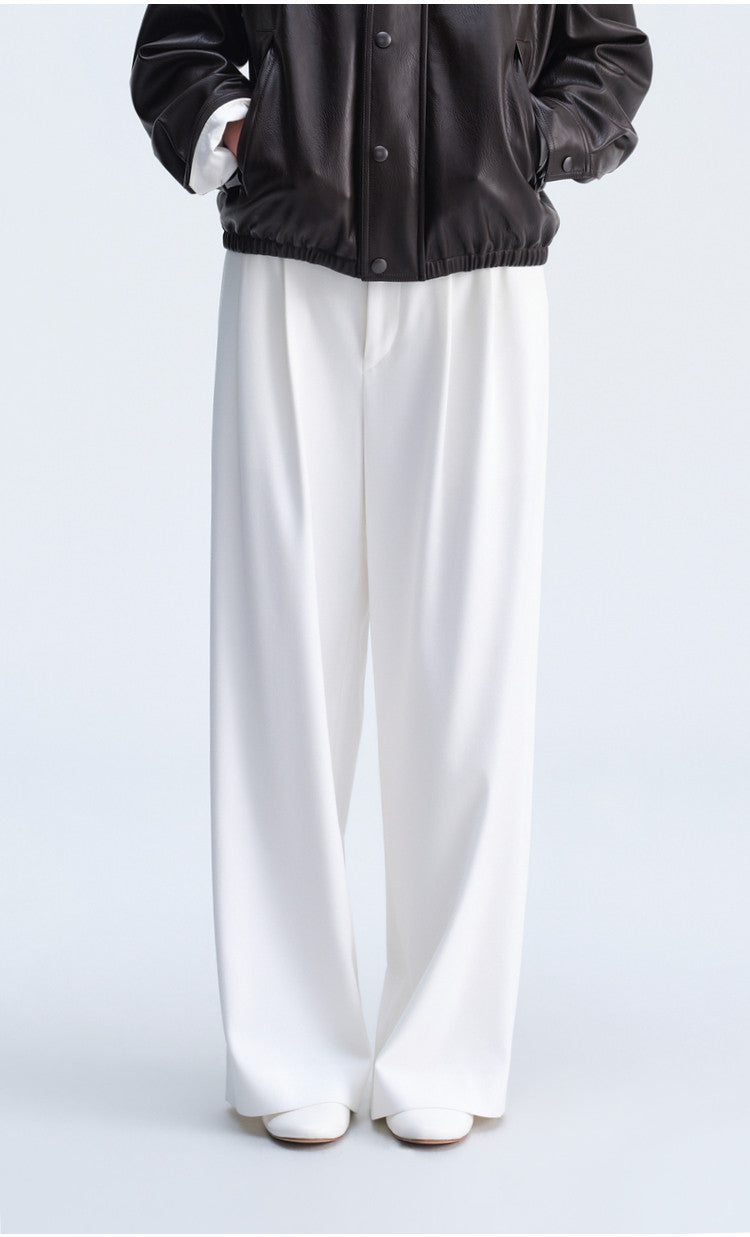 Casual Pants with Elastic Waistband at the Back