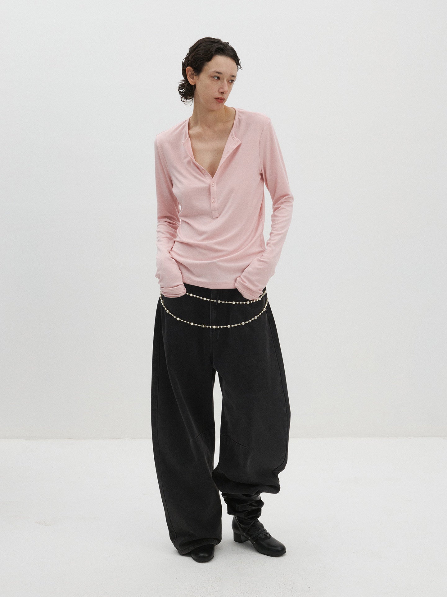 Slim-Fit Stretch Knit Sweater