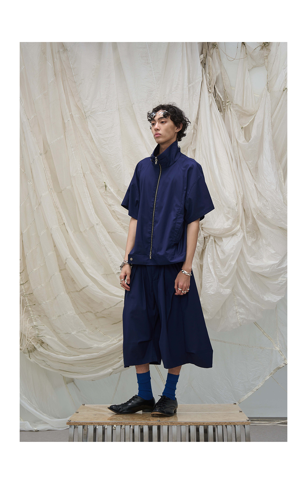 Draped cropped pants