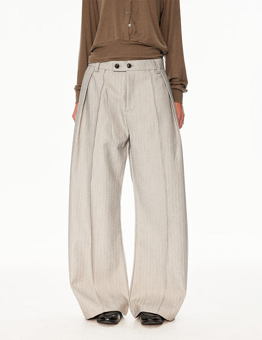 Striped Wide-Leg Pants