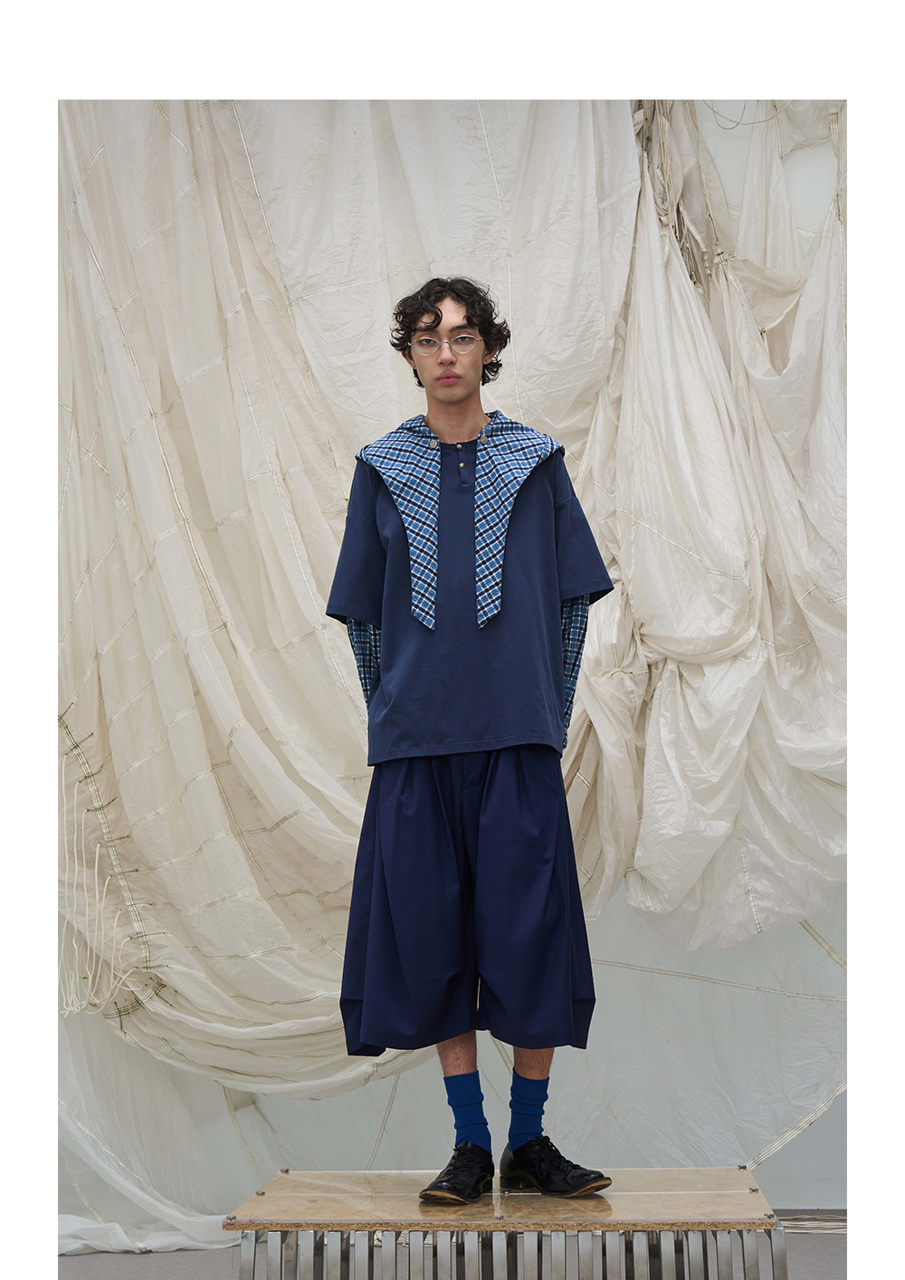 Draped cropped pants