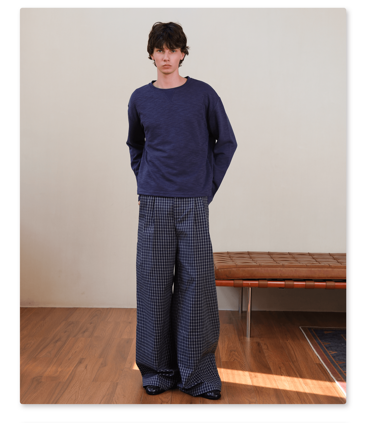A-line Straight Wide-Leg Pants