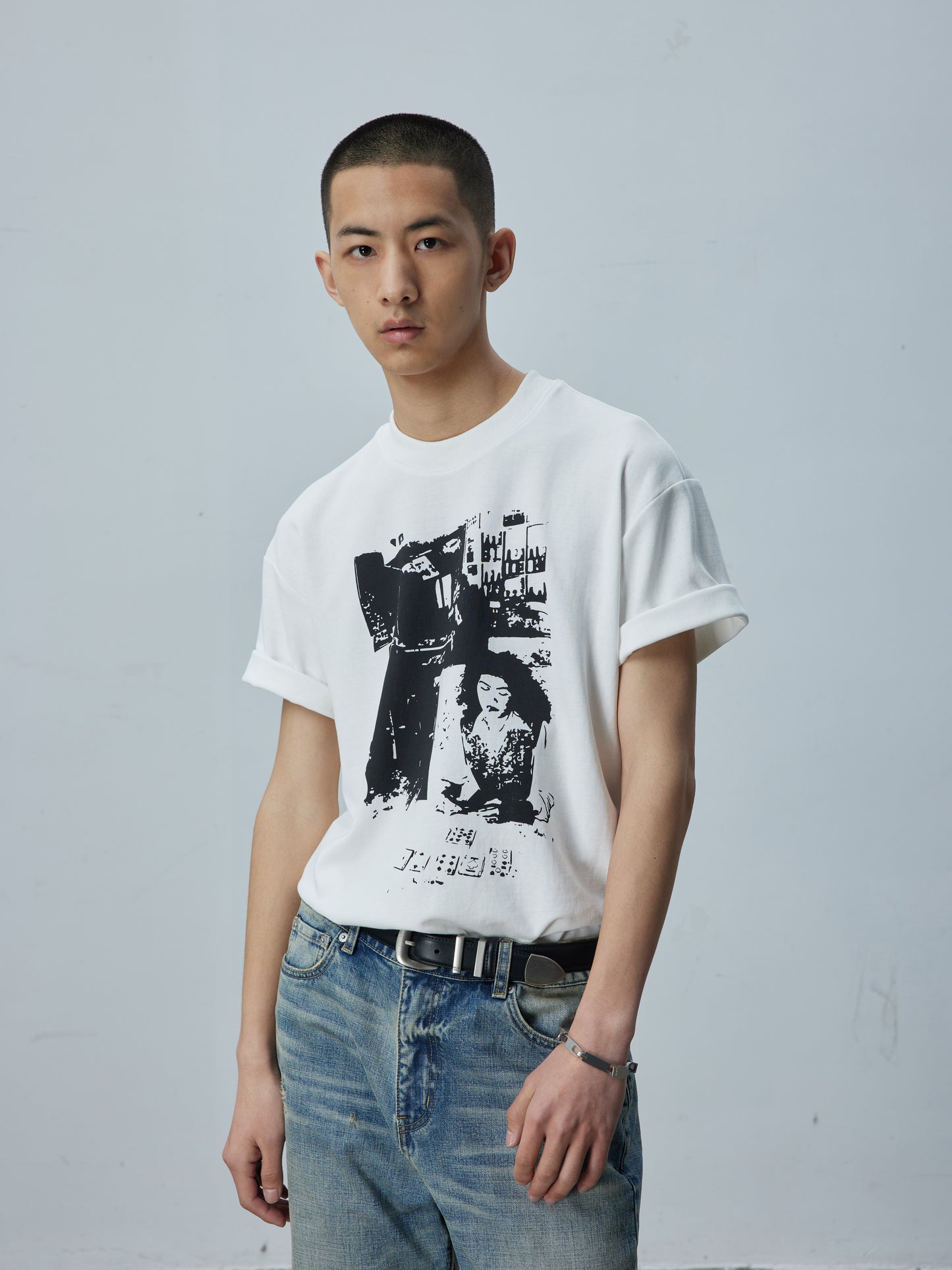 Retro Image Photo Print T-Shirt