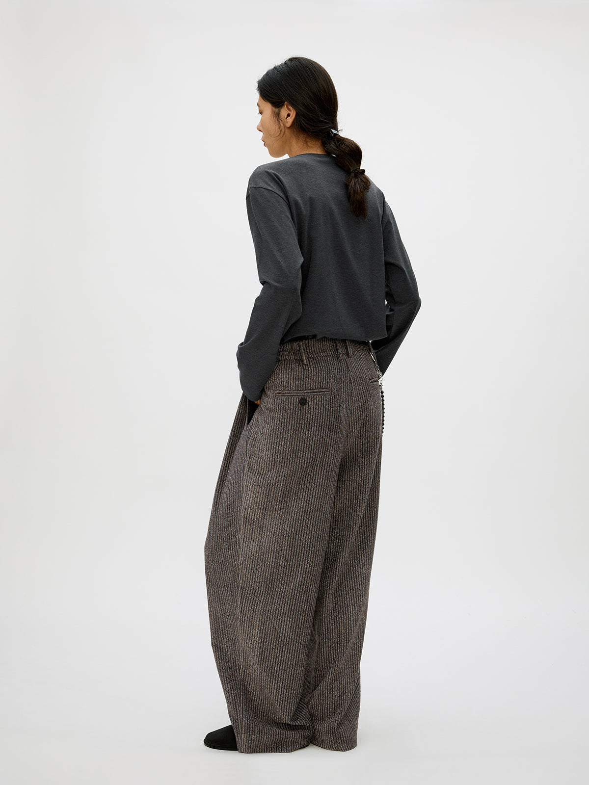 Loose Double-Pleated Casual Pants